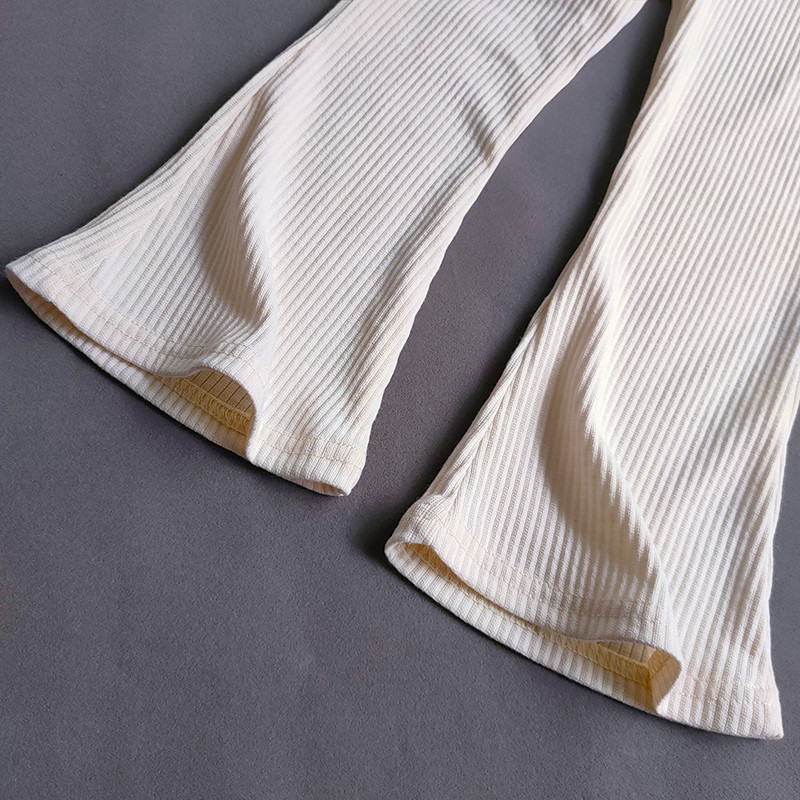 Παιδικά Κοριτσίστικα Βαμβακερά Ριμπ Παντελόνια Ανοιξιάτικα Γλυκά Κορίτσια Μωρό Ψηλόμεση Ελαστικότητα Λεπτό Παντελόνι Παιδικό Κολάν