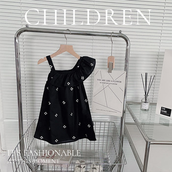 Κοριτσίστικα φλοράλ φόρεμα με σφεντόνα Καλοκαιρινό νέο 2022 Κορεάτικο στυλ μωρό με κέντημα Princess Vestidos Patchwork δαντέλα παιδικά ρούχα