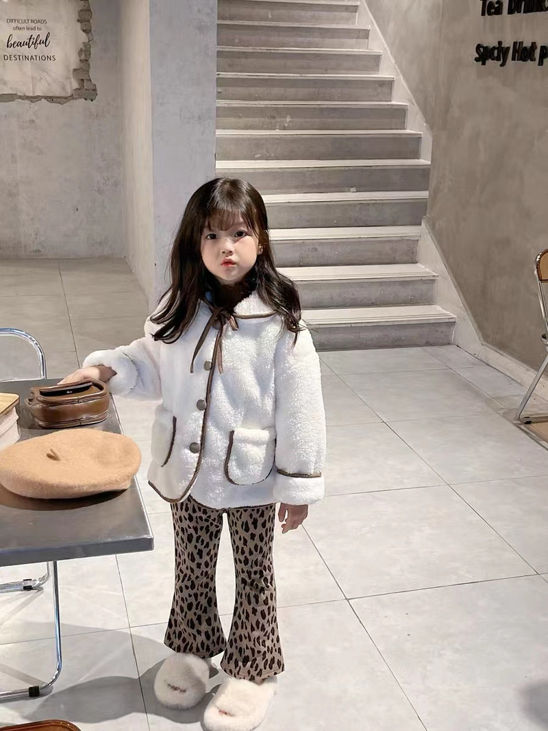 Kevad Sügis Tüdrukute Püksid Leopard Vabaaja püksid Väikelapsele Beebi Ruuduline Täpiline Retuusid Lapsed Elastsed vöökohad Püksid Imikuriided