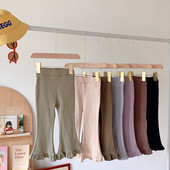 2-8T puuvillased lapsed, tüdrukud, püksid, väikelapsed, sügistalverid