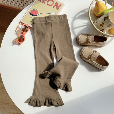 2-8T puuvillased lapsed, tüdrukud, püksid, väikelapsed, sügistalverid