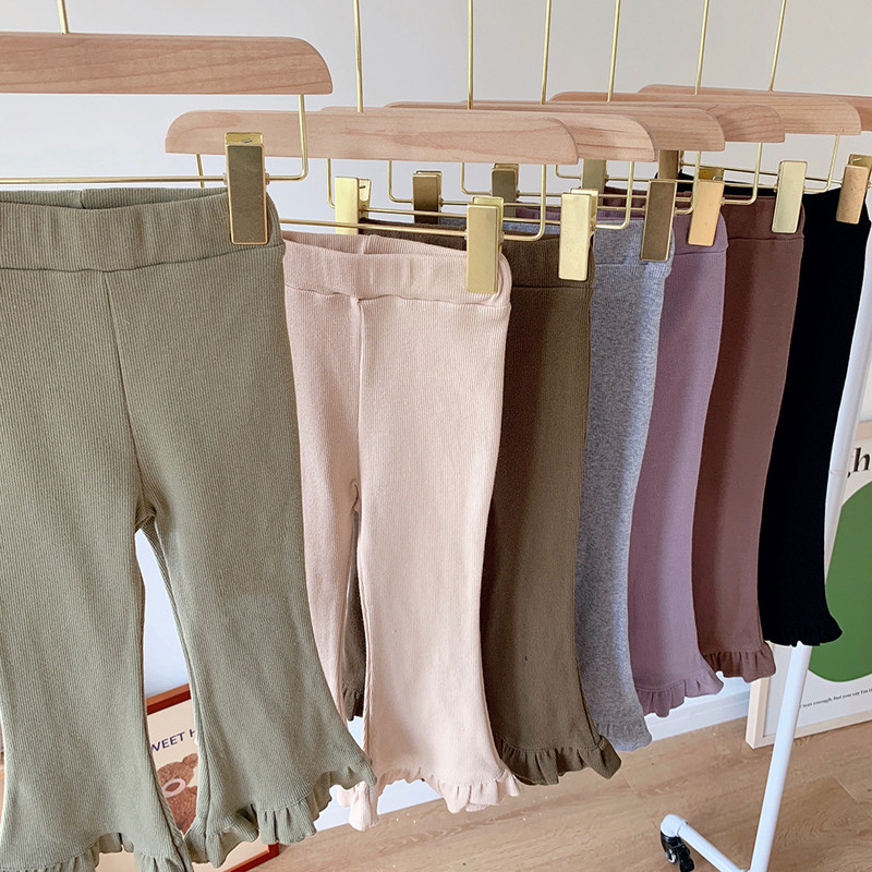 2-8T puuvillased lapsed, tüdrukud, püksid, väikelapsed, sügistalverid