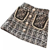 beebide laste tüdrukute sügis- ja talveseelik tweediga Ruuduline uus beebi laste tüdrukute seelik paksendatud Korea mähisega soojad seelikud P5247