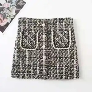 beebide laste tüdrukute sügis- ja talveseelik tweediga Ruuduline uus beebi laste tüdrukute seelik paksendatud Korea mähisega soojad seelikud P5247