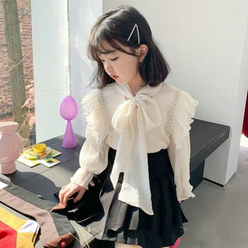 Περιστασιακή φούστα για κορίτσια σε ιαπωνικό κορεατικό στυλ Μαύρη ευέλικτη φούστα με πλισέ Άνοιξη καλοκαίρι για κορίτσια Μόδα για μωρά Παιδικά ρούχα για κορίτσια