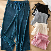 M.LEIHE.BO Tüdrukute 2020 Uued plisseeritud laia säärepüksid Lastele Vabad vabaaja püksid Šifoonist püksid Jääsiid Nine Points püksid