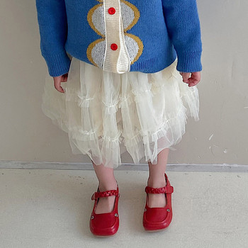 Κορεάτικο στιλ διχτυωτή φούστα για κορίτσια Χαριτωμένα βολάν παιδικά κοριτσίστικα φούστες για άνοιξη φθινόπωρο παιδικά ρούχα