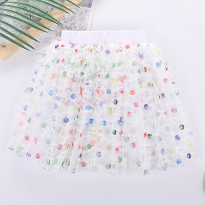 Suknje za ljetne djevojke Princess suknje Macaron Tutu suknja na točkice Pufasta skorta Candy Girl Mrežasta plesna suknja u boji na točkice Dječja čipkasta falda