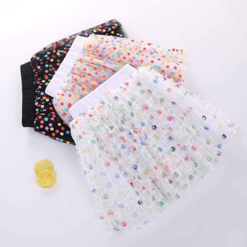 Suknje za ljetne djevojke Princess suknje Macaron Tutu suknja na točkice Pufasta skorta Candy Girl Mrežasta plesna suknja u boji na točkice Dječja čipkasta falda