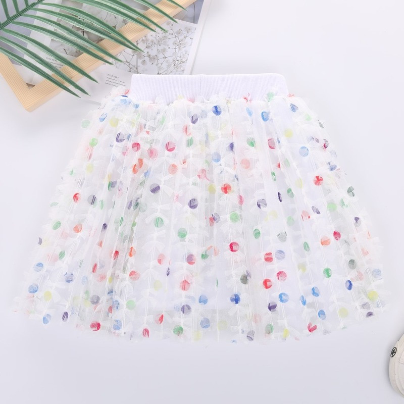 Suknje za ljetne djevojke Princess suknje Macaron Tutu suknja na točkice Pufasta skorta Candy Girl Mrežasta plesna suknja u boji na točkice Dječja čipkasta falda