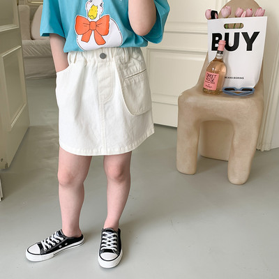 LJETO 2023. DJEČJA Mini suknja u korejskom stilu, jednobojna, ležerna, jednostavni džepovi, novi dizajn, modni kargo nepravilan izgled