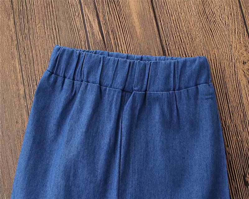 Παιδικά τζιν παντελόνια Παιδικά μωρά κορίτσια αγόρια Μονόχρωμα φωτοβολίδες Τζιν ρούχα Άνοιξη φθινόπωρο Casual Παιδικά ρούχα