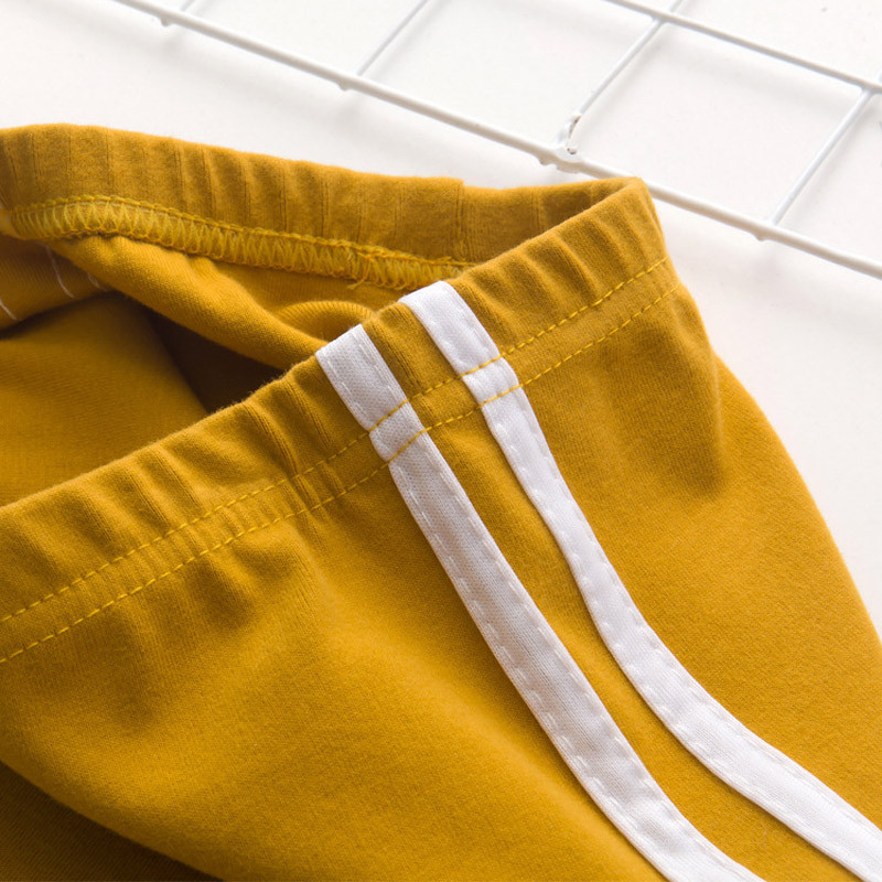 Πλαϊνό Αθλητικό Παντελόνι Κορίτσι Φθινόπωρο Χειμώνας Καθαρό Χρώμα Skinny κολάν για κορίτσια Φούτερ Παιδικά Ρούχα Stretch Παντελόνια Πανωφόρια