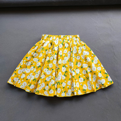 Lastele, tüdrukutele, puuvillase mustriga printsessi plisseeritud seelik, armas suur laste seelik, tutu seelik, elastne vöökoht, miniseelik riided tüdrukutele