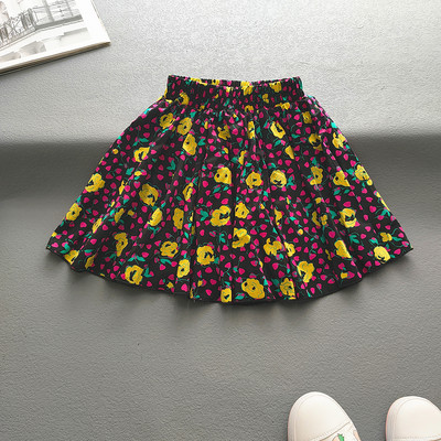 Lastele, tüdrukutele, puuvillase mustriga printsessi plisseeritud seelik, armas suur laste seelik, tutu seelik, elastne vöökoht, miniseelik riided tüdrukutele