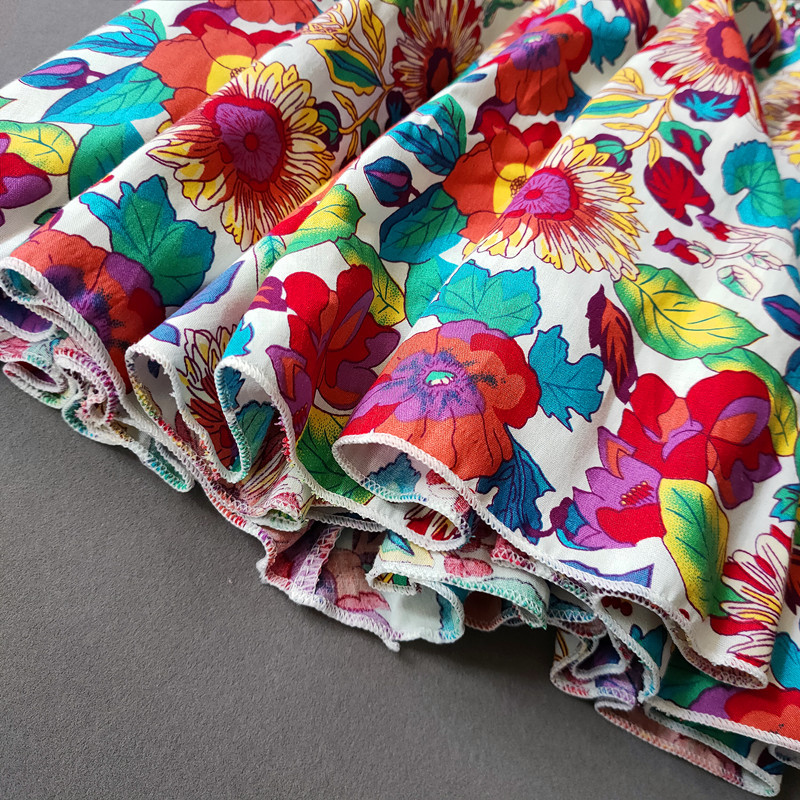 Lastele, tüdrukutele, puuvillase mustriga printsessi plisseeritud seelik, armas suur laste seelik, tutu seelik, elastne vöökoht, miniseelik riided tüdrukutele