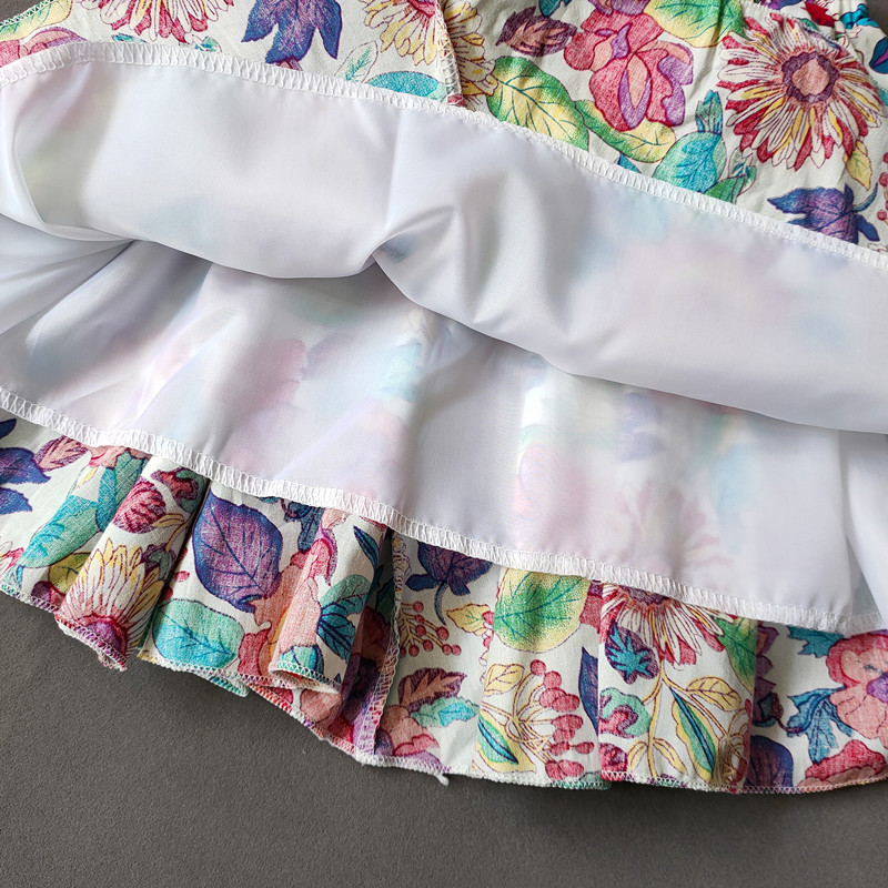 Lastele, tüdrukutele, puuvillase mustriga printsessi plisseeritud seelik, armas suur laste seelik, tutu seelik, elastne vöökoht, miniseelik riided tüdrukutele