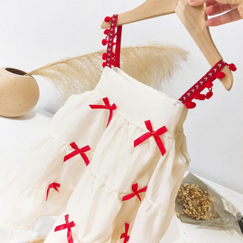 2022 Νέο καλοκαιρινό φόρεμα για κορίτσια Δυτικό Γλυκό Φιόγκο Πριγκίπισσα Γιλέκο Πριγκίπισσα Φόρεμα πάρτι Πριγκίπισσα Παιδικά ρούχα για νήπια κοριτσάκια