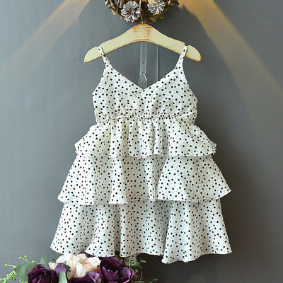 2022. aasta uus suvine tüdrukute kleit Western Sweet vöörihmaga Printsessi vestipeokleit Printsessi kleit Lastele Lastele Väikelaste Tüdrukute riided