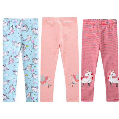 Animale cu imprimeu unicorn, jambiere pentru fete, bumbac, primăvară, toamnă, pentru copii, pantaloni skinny, pantaloni pentru copii mici