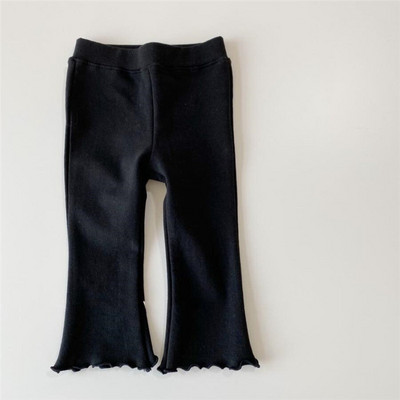 Proljeće jesen Babys Girls Modne Elastične lepršave hlače s gljivičnim rubom Ležerna vanjska odjeća za djevojčice Uske hlače za djecu