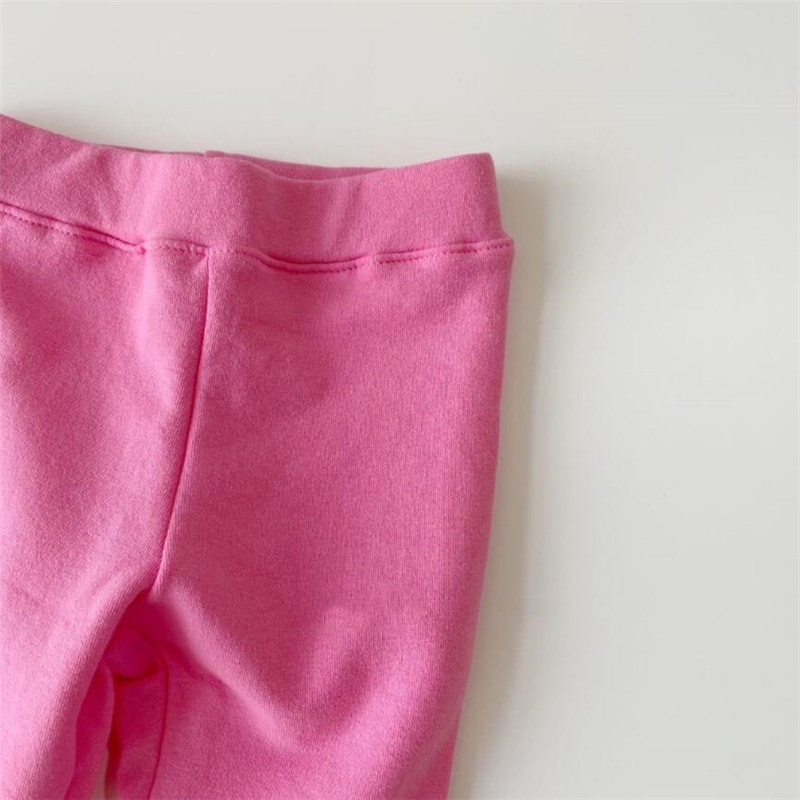 Proljeće jesen Babys Girls Modne Elastične lepršave hlače s gljivičnim rubom Ležerna vanjska odjeća za djevojčice Uske hlače za djecu