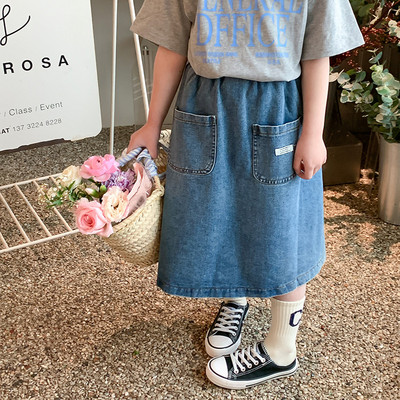 2023. aasta kevadsügis tüdrukute vabaaja teksad Line seelik