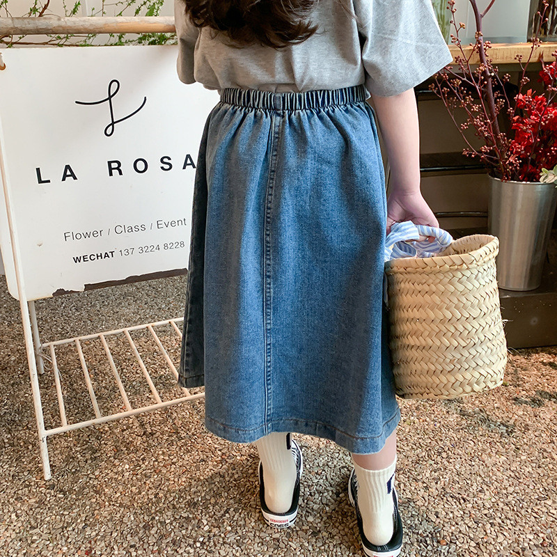 2023. aasta kevadsügis tüdrukute vabaaja teksad Line seelik