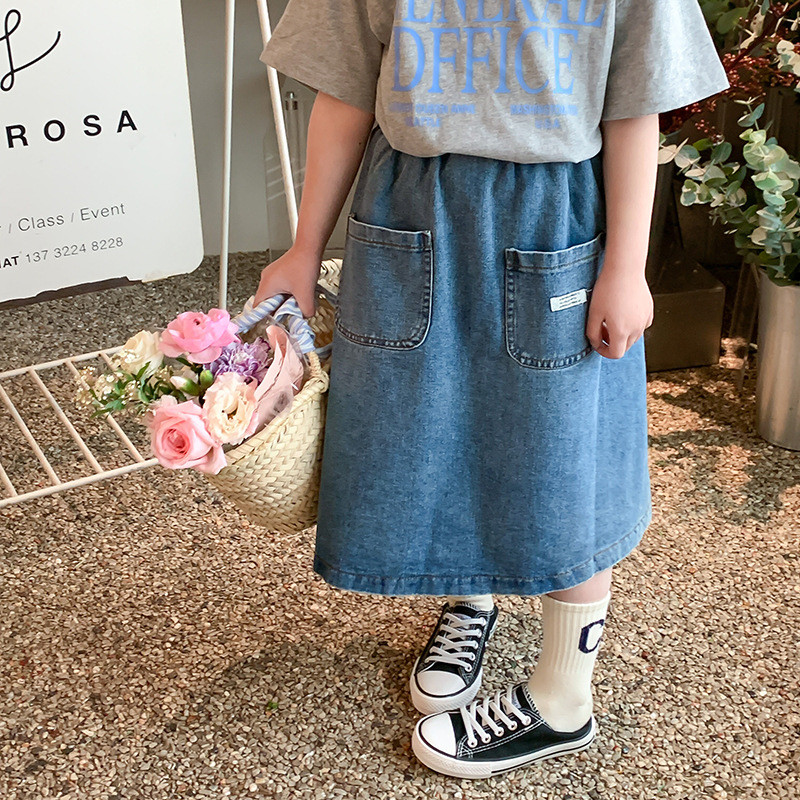 2023. aasta kevadsügis tüdrukute vabaaja teksad Line seelik