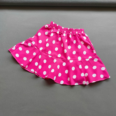 Vasaros mergaičių raukini sijonai kūdikiams mergaitėms aukštu juosmeniu spausdinami taškeliais mini sijonas laisvalaikiui Plisuotas trumpas sijonas mergaitėms Drabužiai