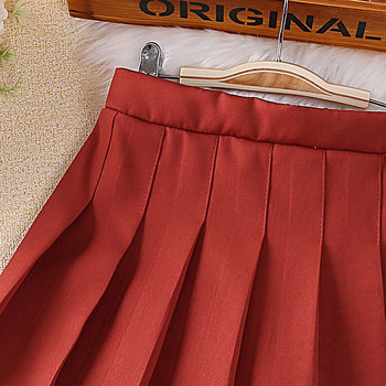 Κοντή φούστα για κορίτσια 4-12 ετών Πορτοκαλί πλισέ φούστα για κορίτσια Κοντή φούστα σε κορεατικό στυλ καθημερινή για παιδιά