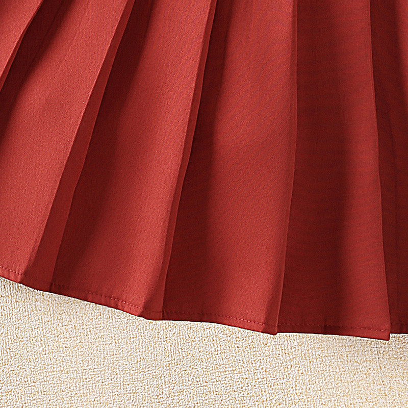 Κοντή φούστα για κορίτσια 4-12 ετών Πορτοκαλί πλισέ φούστα για κορίτσια Κοντή φούστα σε κορεατικό στυλ καθημερινή για παιδιά