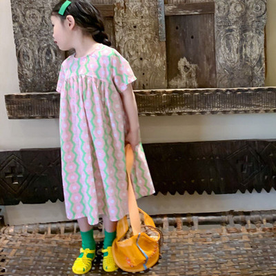 suvine tüdrukukleit lilleline Lasteriided triibuline armas pikk seelik lasteriided