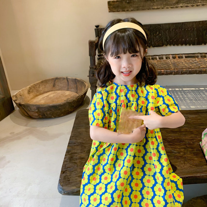 suvine tüdrukukleit lilleline Lasteriided triibuline armas pikk seelik lasteriided