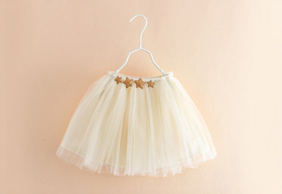 Κοριτσίστικη δικτυωτή νέα φούστα TUTU Κορεάτικη παιδική φούστα χορού tutu star WT69