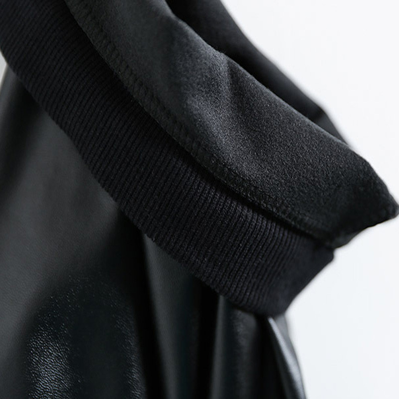 Tüdrukute seelikud Uus moodsad PU-nahast 2-7 aastane jupe elastne vöökoht Tüdrukute seelik Sügisene must laste lühike seelik Lasteriided