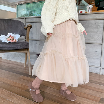 deer jonmi 2023 Φθινόπωρο για κοριτσάκια Soft Voile Tutu φούστες Κορεατικού στυλ Παιδική μονόχρωμη πριγκίπισσα φούστα