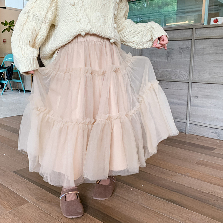 deer jonmi Jesen 2023., mekane tutu suknje za djevojčice u korejskom stilu, jednobojna dječja suknja princeze
