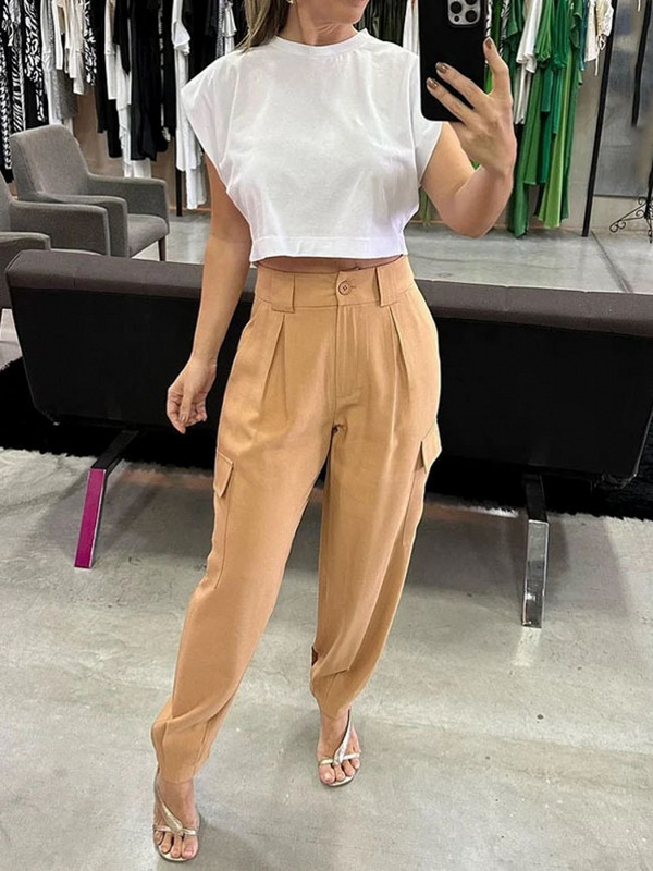 2-dijelni ženski kompleti 2023. Ljeto Jesen Novi dolazak Odgovarajući setovi Dvodijelni setovi Hlače bez rukava Odijela Odjeća Odjeća