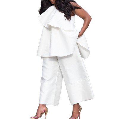 Dvodijelni kompleti 2023 Novi dolazak Ljeto Jesen Ženski odgovarajući setovi Komplet od 2 komada Top na jedno rame i hlače Odijela Odjeća