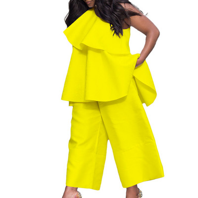Dvodijelni kompleti 2023 Novi dolazak Ljeto Jesen Ženski odgovarajući setovi Komplet od 2 komada Top na jedno rame i hlače Odijela Odjeća