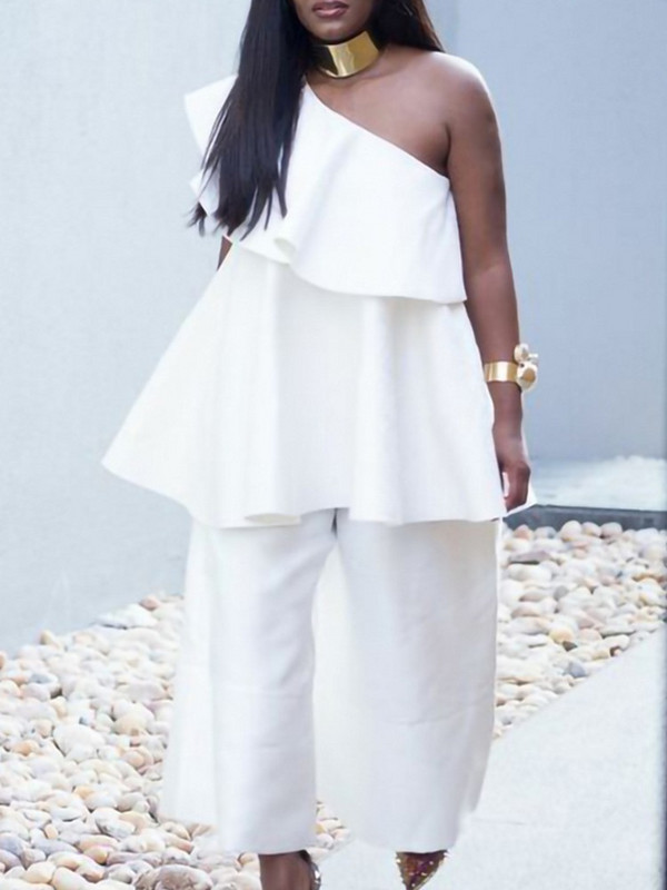 Dvodijelni kompleti 2023 Novi dolazak Ljeto Jesen Ženski odgovarajući setovi Komplet od 2 komada Top na jedno rame i hlače Odijela Odjeća