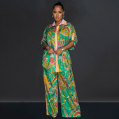 Kaheosalised naiste komplektid 2023, uus saabumine kevadsügis, sobivad komplektid triibuline trükk 2 osaline komplekt ülemised püksid ülikonnad rõivad riided