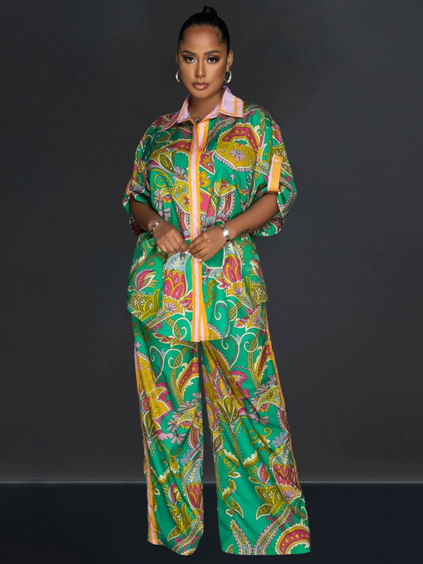 Kaheosalised naiste komplektid 2023, uus saabumine kevadsügis, sobivad komplektid triibuline trükk 2 osaline komplekt ülemised püksid ülikonnad rõivad riided