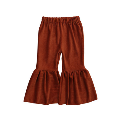 FOCUSNORM 0-6Y Jesen Zima Djevojčice Lijepe široke hlače Jednobojne elastične hlače visokog struka Odjevne kombinacije 4 boje