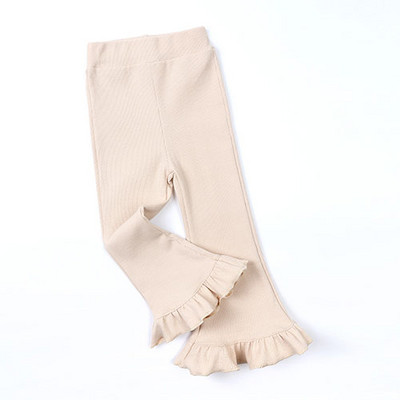 Ljeto 2023 Kids Tales Baby Girls Vintage Stripe Elastic Slim Flare Hlače Tajice visokog struka Prazne hlače s volanima Odjeća za djevojčice