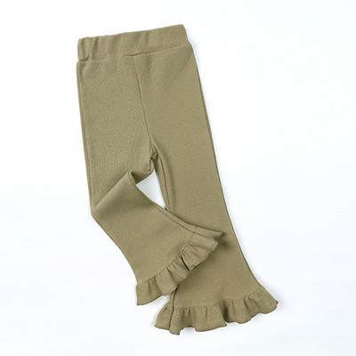 Ljeto 2023 Kids Tales Baby Girls Vintage Stripe Elastic Slim Flare Hlače Tajice visokog struka Prazne hlače s volanima Odjeća za djevojčice