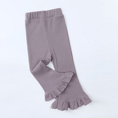 Ljeto 2023 Kids Tales Baby Girls Vintage Stripe Elastic Slim Flare Hlače Tajice visokog struka Prazne hlače s volanima Odjeća za djevojčice