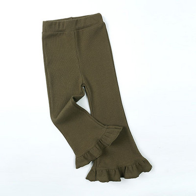 Ljeto 2023 Kids Tales Baby Girls Vintage Stripe Elastic Slim Flare Hlače Tajice visokog struka Prazne hlače s volanima Odjeća za djevojčice