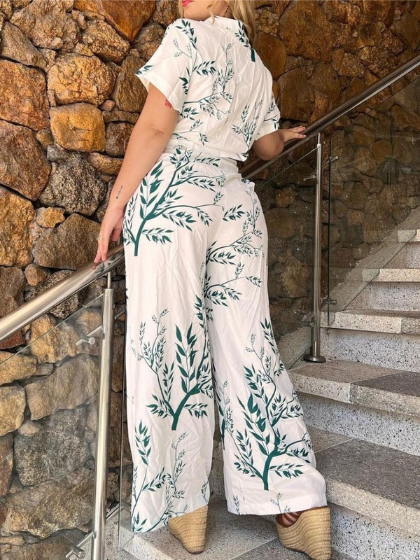 2023. aasta sügissärk ja pikad püksid, sobivad ülikonnad, 2-osaline komplekt naiste lühikeste varrukatega pluus Laia säärega püksid vabaaja komplektid suvine uus